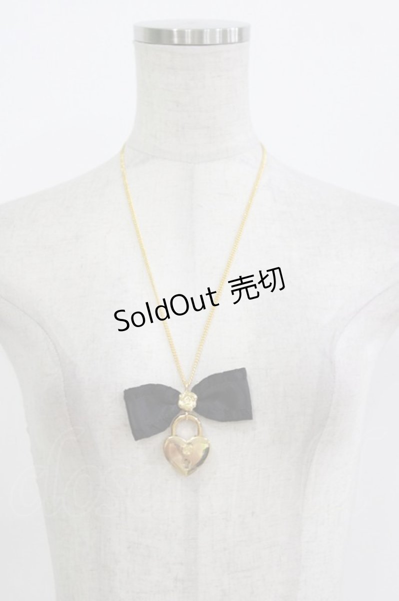 画像3: Q-pot. / Heart Rock Padlockネックレス＆ピアスセット  ゴールド H-26-09-16-1064-QP-AC-AK-ZH (3)