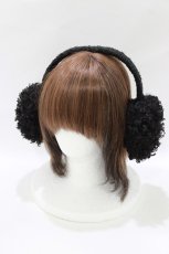 画像1: MILK / FLUFFY ear muffs  ブラック H-26-09-16-1075-ML-ZA-AK-ZH (1)