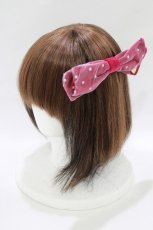 画像1: Shirley Temple / リボンバレッタ  ローズピンク H-26-09-16-1076-ET-AC-KB-ZH (1)