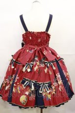 画像3: metamorphose / 乙女の白昼夢タックジャンパースカート  アカ H-26-09-16-002-ME-OP-YZ-ZH (3)
