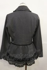 画像2: axes femme / レース配色フィッシュテールジャケット M グレー H-26-09-16-023-AX-JA-YZ-ZH (2)
