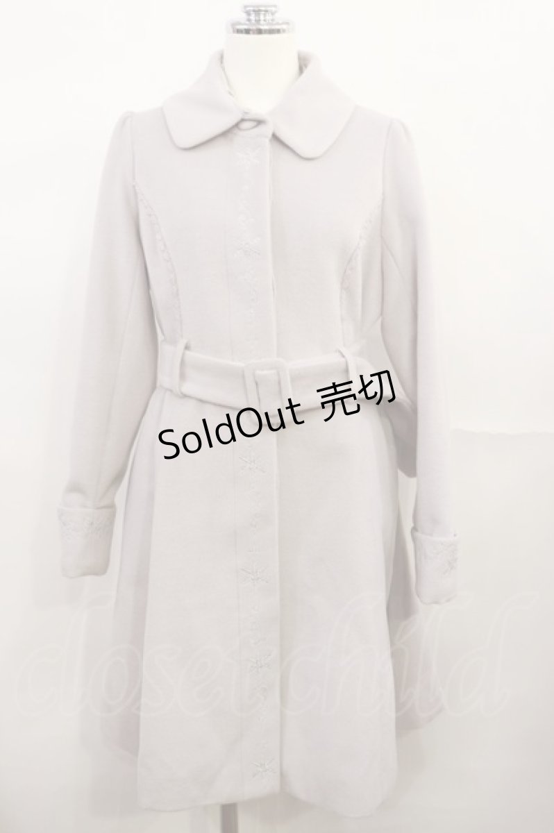 画像1: axes femme POETIQUE / 雪の結晶刺繍コート M ラベンダー H-26-09-16-024-AX-CO-YZ-ZH (1)