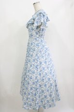 画像2: an another angelus / フロント開き小花柄ラッフルワンピース Free off white × blue H-26-09-17-022-CA-OP-NS-ZH (2)