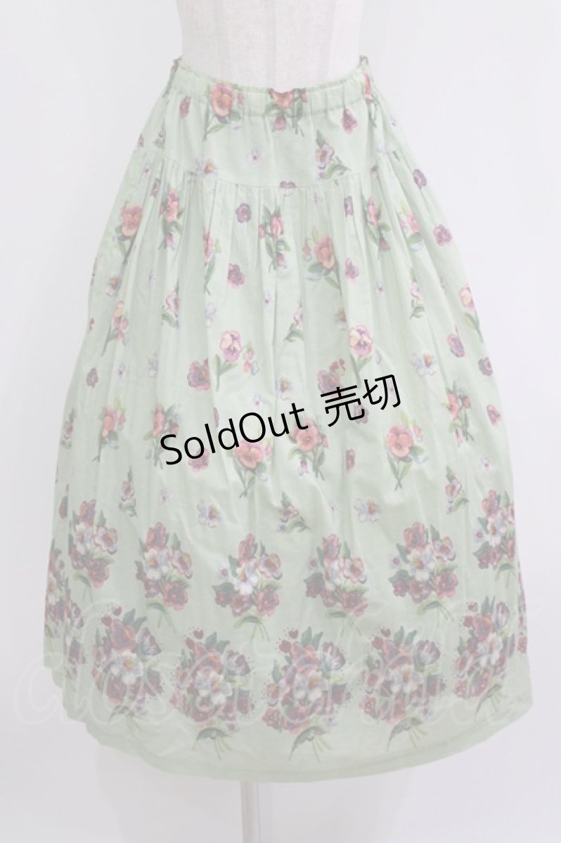 画像1: Jane Marple Dans Le Salon / Viola gardenフラッフィースカート Free シトロングリーン H-26-09-17-030-JM-SK-NS-ZH (1)