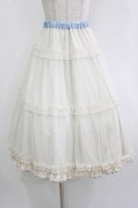 画像1: m petit by misako / NINA'S/RVパニエスカート S サックス/アイボリー リバーシブル H-26-09-17-031-LO-SK-NS-ZH (1)