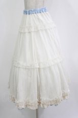 画像2: m petit by misako / NINA'S/RVパニエスカート S サックス/アイボリー リバーシブル H-26-09-17-031-LO-SK-NS-ZH (2)