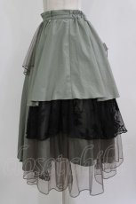 画像2: axes femme / 異素材イレヘムロングスカート M カーキ H-26-09-17-034-AX-SK-YZ-ZH (2)
