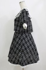 画像2: Lovely Tency / かえきゅん/セーラーカラーツーピース風ワンピース M ブラック H-26-09-17-042-LO-OP-NS-ZH (2)