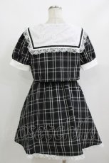 画像3: Lovely Tency / かえきゅん/セーラーカラーツーピース風ワンピース M ブラック H-26-09-17-042-LO-OP-NS-ZH (3)