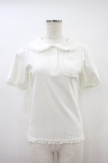 画像1: merry jenny / frilly summer polo top Free 白 H-26-09-17-1045-LO-TO-NS-ZH (1)