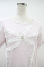 画像3: mellfy memory / Hug me ribbon puff T-shirt Free ピンク H-26-09-17-1051-LO-TS-NS-ZH (3)