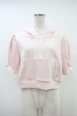 画像1: Fi.n.t / レース使いパフスリーブパーカー Free PINK H-26-09-17-1053-CA-TO-NS-ZH (1)