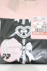 画像2: m petit by misako / ECAMタイツハートリボン M~L ブラック H-26-09-17-1008-LO-ZA-NS-ZH (2)