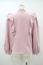 画像2: tocco closet / ラッフルフリルリボンブラウス M ピンク H-26-09-17-1054-LO-BL-NS-ZH (2)