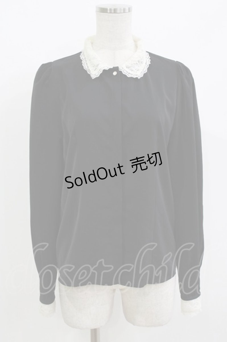 画像1: an another angelus / クレリックレース衿シャツ Free BLACK H-26-09-17-057-CA-BL-NS-ZH (1)
