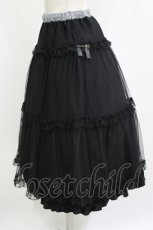 画像2: m petit by misako / NINA'S/RVパニエスカート S ブラック/ブラックギンガムリバーシブル H-26-09-17-006-LO-SK-NS-ZH (2)