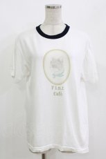 画像1: Fi.n.t / ねこプリントTシャツ Free OFFWHITE H-26-09-17-064-CA-TS-NS-ZH (1)