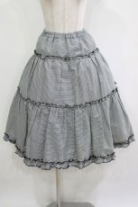 画像4: m petit by misako / NINA'S/RVパニエスカート S ブラック/ブラックギンガムリバーシブル H-26-09-17-006-LO-SK-NS-ZH (4)