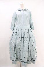画像1: Jane Marple Dans Le Salon / Clover Embroidery Double Collarワンピース M ミント H-26-09-18-003-JM-OP-KB-ZH (1)