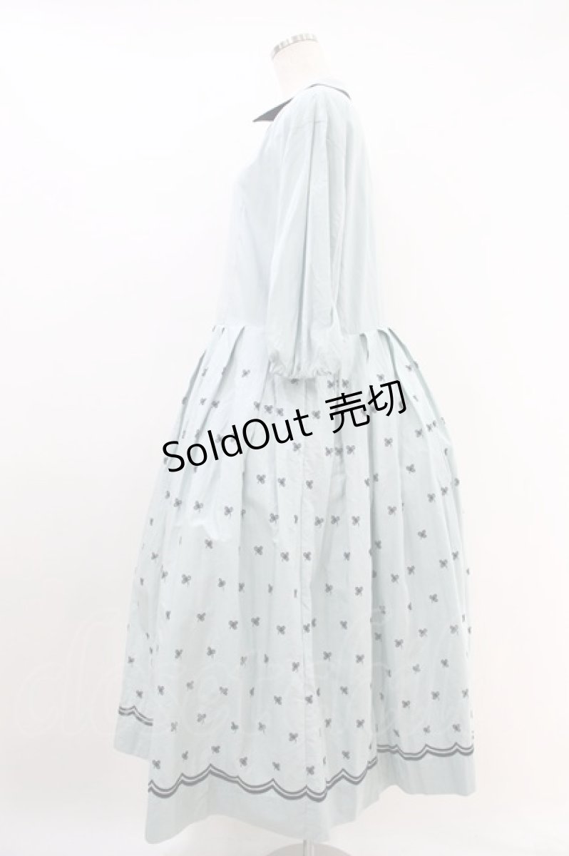 画像2: Jane Marple Dans Le Salon / Clover Embroidery Double Collarワンピース M ミント H-26-09-18-003-JM-OP-KB-ZH (2)
