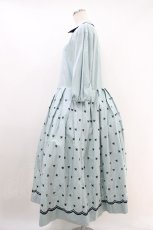 画像2: Jane Marple Dans Le Salon / Clover Embroidery Double Collarワンピース M ミント H-26-09-18-003-JM-OP-KB-ZH (2)