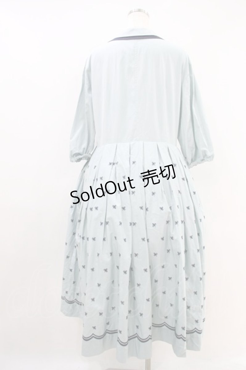 画像3: Jane Marple Dans Le Salon / Clover Embroidery Double Collarワンピース M ミント H-26-09-18-003-JM-OP-KB-ZH (3)