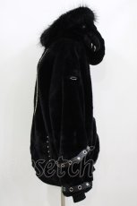 画像2: DimMoire / BABY SHEEPファーパーカー  黒 H-26-09-18-1032-PU-CO-AK-ZH (2)