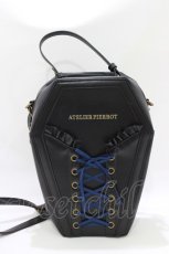 画像2: ATELIER PIERROT / “Nocturnal Grave”Vampire's Coffin Bag  黒×青 H-26-09-18-1076-EL-BG-AK-ZH (2)
