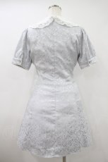 画像2: Ank Rouge / ジャガードドーリーワンピース M サックス H-26-09-20-034-CA-OP-NS-ZH (2)