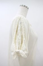 画像3: axes femme / 袖レース切替半袖プルオーバー M 生成り H-26-09-20-1054-AX-TO-NS-ZH (3)