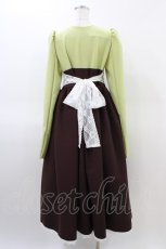 画像2: marcHenTica / 袴風ワンピースセット P グリーン/ワイン H-26-09-20-1058-LO-OP-NS-ZH (2)