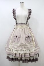 画像1: Hoshibako Works / ベアーズベーカリー エプロン&サスペンダー付きスカート(ロング丈) Free パープル H-26-09-20-1019-LO-SK-NS-ZH (1)