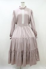 画像1: m petit by misako / AM*レースティアードワンピース LL ピンク H-26-09-20-1024-LO-OP-NS-ZH (1)