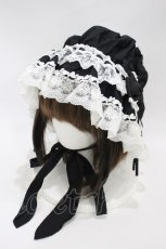 画像1: BABY,THE STARS SHINE BRIGHT / champetre fleurieマザーボンネット  ブラック H-26-09-20-013-BA-AC-NS-ZH (1)