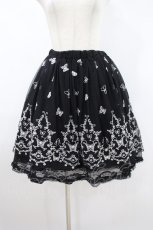 画像1: axes femme / 蝶々刺繍チュールスカート M ブラック H-26-09-20-029-AX-SK-YZ-ZH (1)
