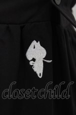 画像4: NieR Clothing / 刺繍サス付きスカート F 黒 H-26-09-21-003-PU-SK-AK-ZH (4)