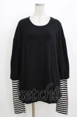 画像1: NieR Clothing / バックプリントカットソー F 黒 H-26-09-21-046-PU-TO-AK-ZH (1)