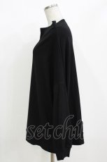 画像2: NieR Clothing / 和柄切替トップス  黒 H-26-09-21-048-PU-TO-AK-ZH (2)