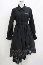画像1: NieR Clothing / レイヤードシャツワンピース F 黒 H-26-09-21-006-PU-SK-AK-ZH (1)