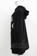 画像2: LISTEN FLAVOR / キャットプリントパーカー  黒 H-26-09-21-055-PU-TO-AK-ZH (2)