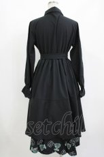 画像3: NieR Clothing / レイヤードシャツワンピース F 黒 H-26-09-21-006-PU-SK-AK-ZH (3)