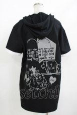 画像2: NieR Clothing / フード付きZIPワンピース F 黒 H-26-09-21-059-PU-OP-AK-ZH (2)