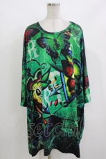 画像1: NieR Clothing / プリント半袖CUTSEW  緑 H-26-09-21-061-PU-TO-AK-ZH (1)