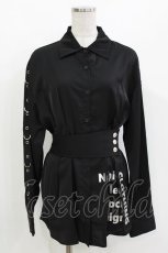 画像1: NieR Clothing / シャツワンピース F 黒 H-26-09-21-069-PU-OP-AK-ZH (1)