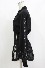 画像2: NieR Clothing / シャツワンピース F 黒 H-26-09-21-069-PU-OP-AK-ZH (2)