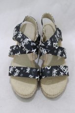 画像1: NieR Clothing / サンダル 25cm 黒×茶 H-26-09-21-074-PU-SH-AK-ZH (1)