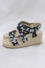 画像2: NieR Clothing / サンダル 25cm 黒×茶 H-26-09-21-074-PU-SH-AK-ZH (2)
