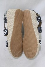 画像4: NieR Clothing / サンダル 25cm 黒×茶 H-26-09-21-074-PU-SH-AK-ZH (4)