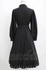 画像3: NieR Clothing / 十字架刺繍シャツワンピース F 黒 H-26-09-21-001-PU-OP-AK-ZH (3)