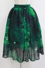 画像1: NieR Clothing / 総柄プリントスカート F 緑 H-26-09-21-011-PU-SK-AK-ZH (1)